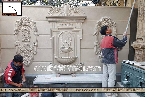 Trang trí sân vườn với phù điêu đẹp